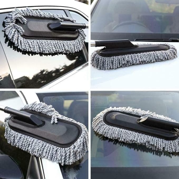 7 PCS Car Cleaning Kit with 3-in-1 Mini Vacuum Cleaner, Microfiber Cloth,Big Duster,Car Cleaning Anti-Fog Spray,Wheel Brush,Oil Film for Mirror,Truck,Bike...