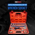 trust Heavy 32Pc 1/2 Inch Ratchet Socket set Wrench Spanner Tool Set, CR-V Combinational Goti Set with Carry Box for Car, Bike & Automobile Repair