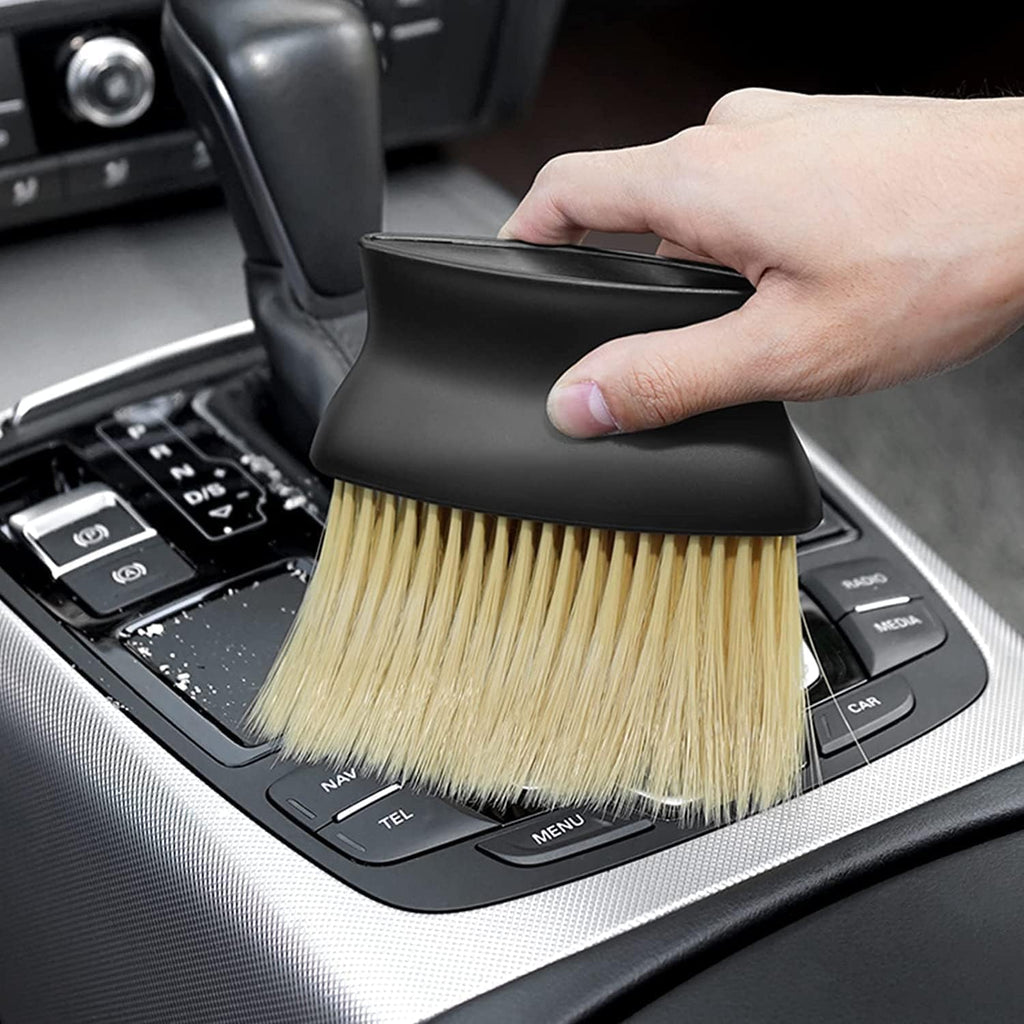7 PCS Car Cleaning Kit with 3-in-1 Mini Vacuum Cleaner, Microfiber Cloth,Big Duster,Car Cleaning Anti-Fog Spray,Wheel Brush,Oil Film for Mirror,Truck,Bike...